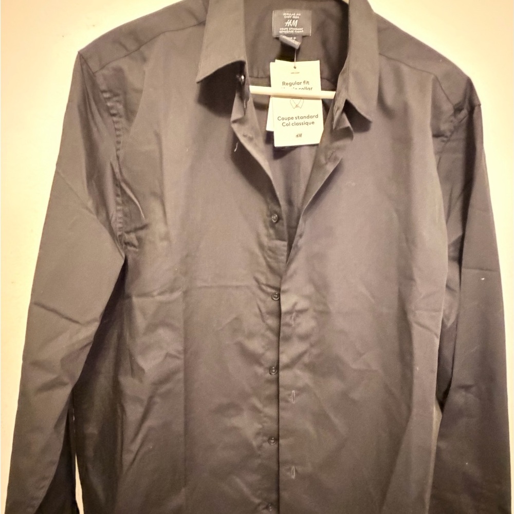 H&M Charcoal Button-Down Shirt